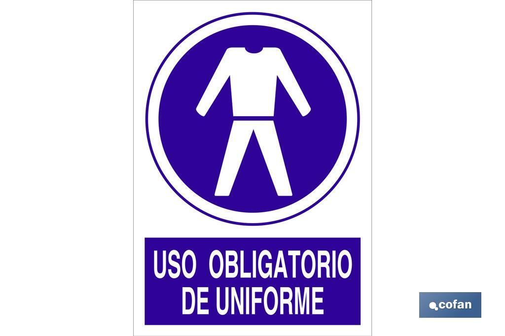 Uso obligatorio de uniforme. El diseño de la señal puede variar, pero en ningún caso se variará el significado de la misma.